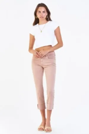 Blair Cuffed Denim in Rose Dust