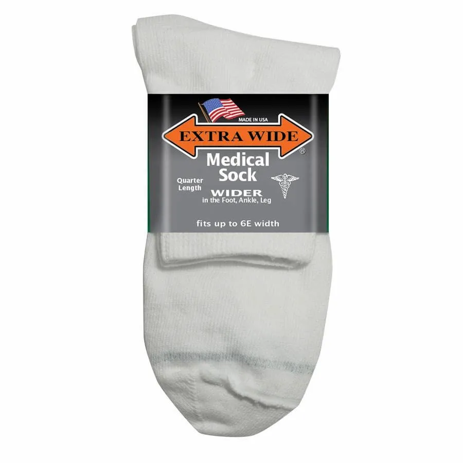 Extra Wide Medical Sock - Quarter Length